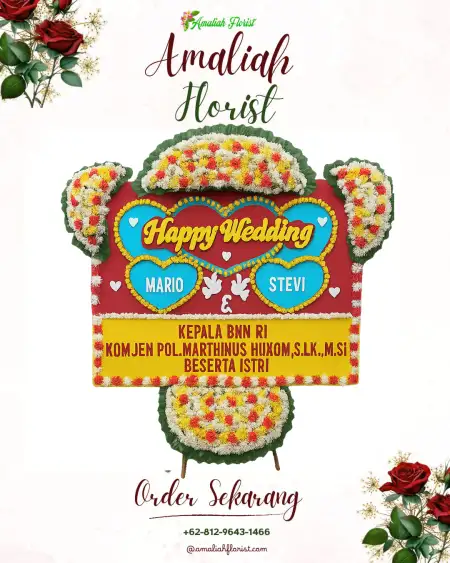 Papan Bunga Pernikahan Kismantoro
